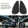 2Pcs Anti Slip Traction Pad Gas Fuel Tank Stickers Protector for Retro Motorcycle (Black)