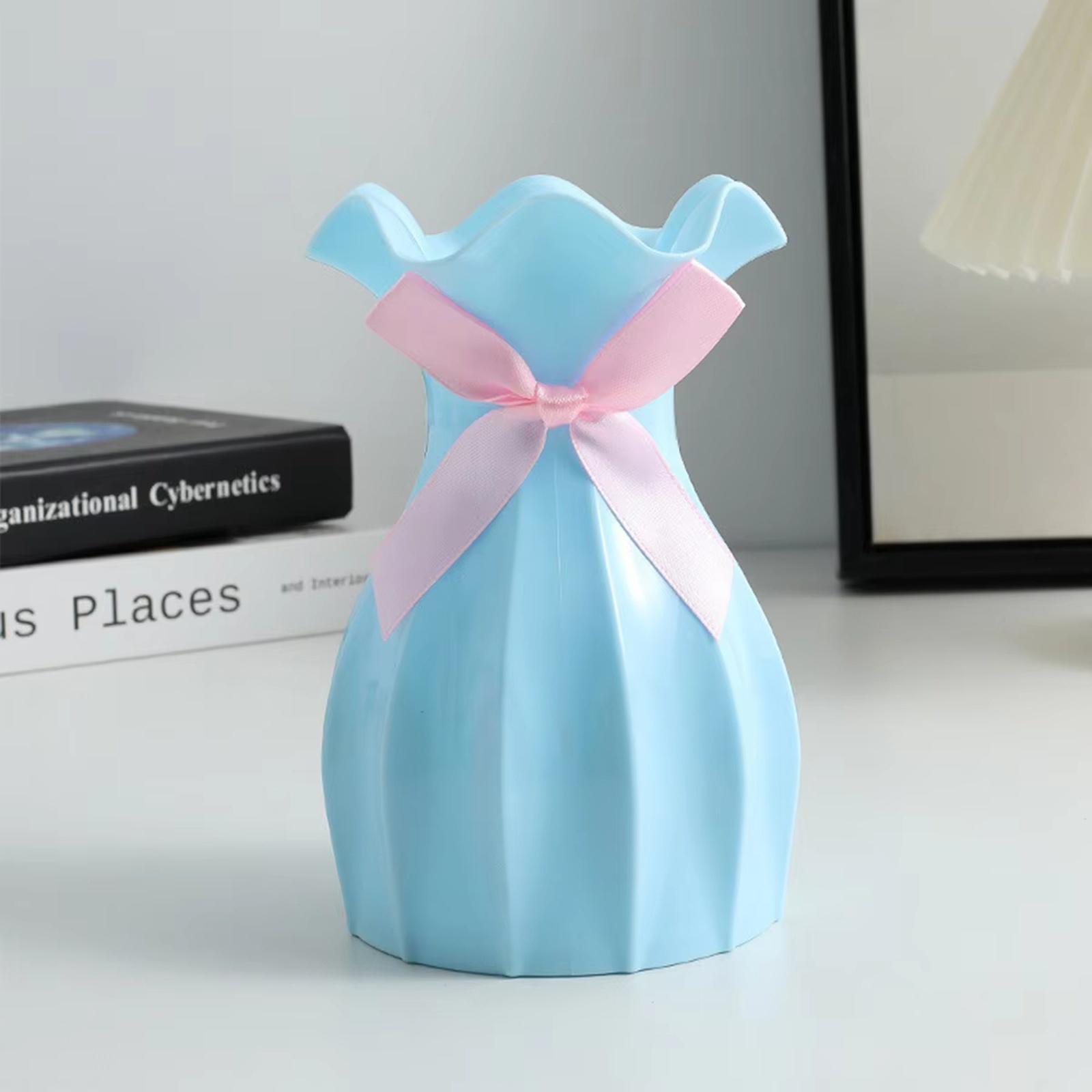 

Пластиковая декоративная ваза, ударопрочная, с пеньковой веревкой, складная, для гостиной синий