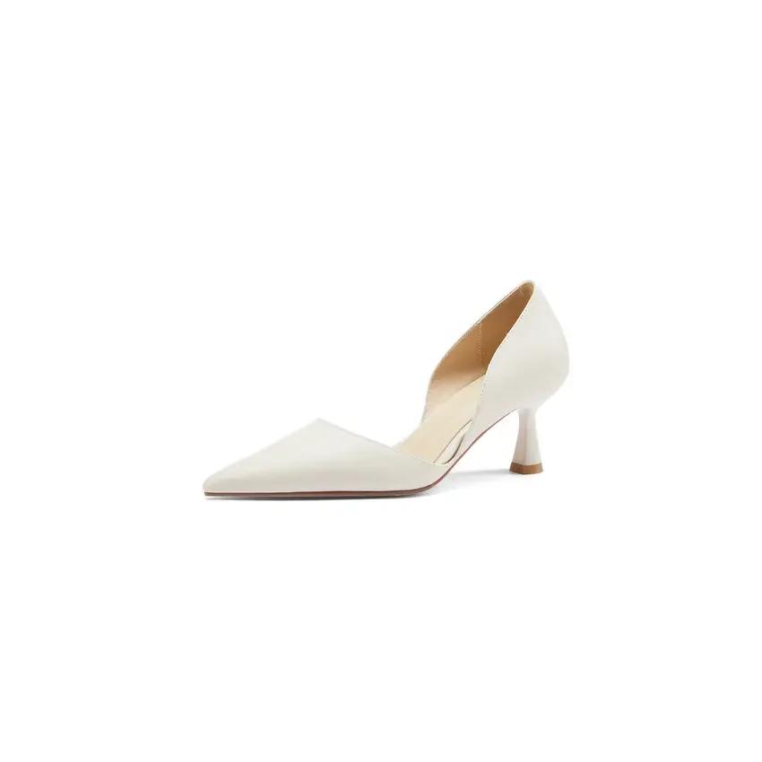 Maogu Shoe Woman Summer 2024 Ladies Luxury Leather Pointed Toe Party Women Pumps Sexy Thin High Heel Hollow Fashion Female Shoes