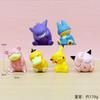 Model Pokemon Figure Sleep Series 6pcs/set Pikachu Gengar Jigglypuff Slowpoke Gonbe Psyduck Sleep Version Figure PVC Toys/gifts
