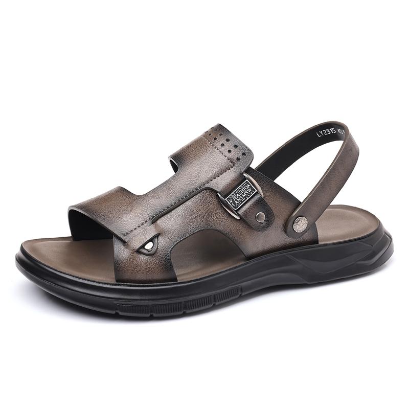 Summer New Men's Beach Shoes Fashion Casual Shoes Men's Anti Slip Sandals Indoor Outdoor Sandals Breathable Flat Shoes
