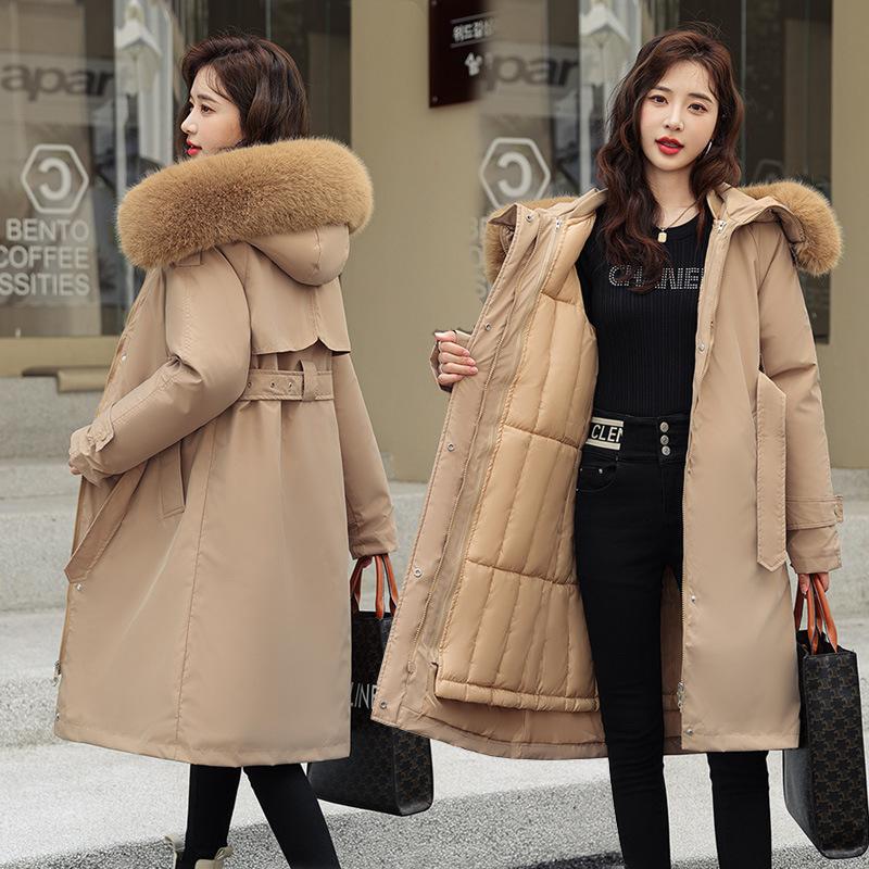 One dress and three wears long velvet pies to overcome the tide of women's removable cotton-padded jackets and slim-fitting cotton-padded jackets