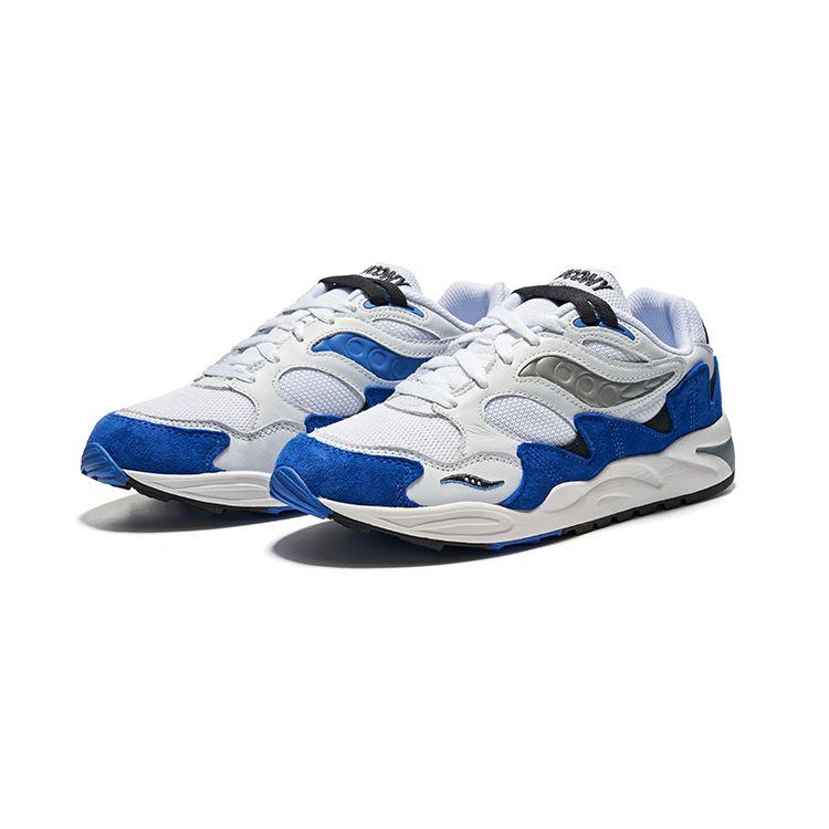 Saucony Grid Shadow 2 OG Men's White Blue Low Top Lifestyle Sneakers S70772-1