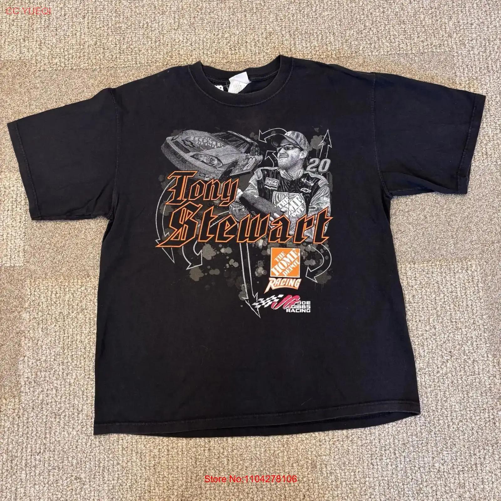 

Vintage Y2K 2000s Tony Stewart Home Depot Racing Double Sided T Shirt vintage Washed Breathable Stylish Soft Casual 5XL різнокольоровий