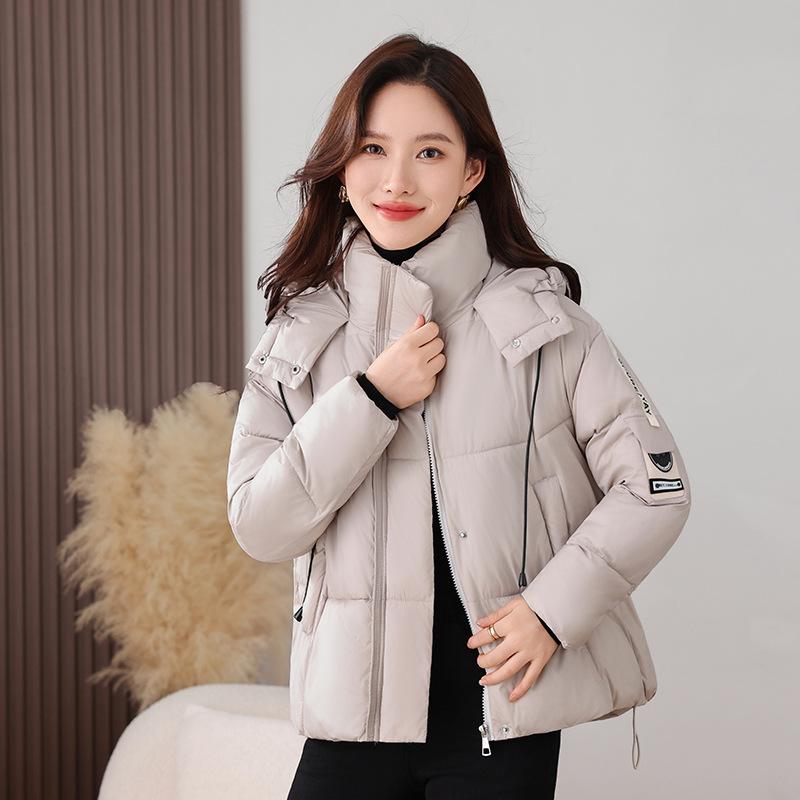 

Короткая пуховая куртка для женской зимы, новая маленькая стеганая куртка, толстая куртка-пуховик 2XL