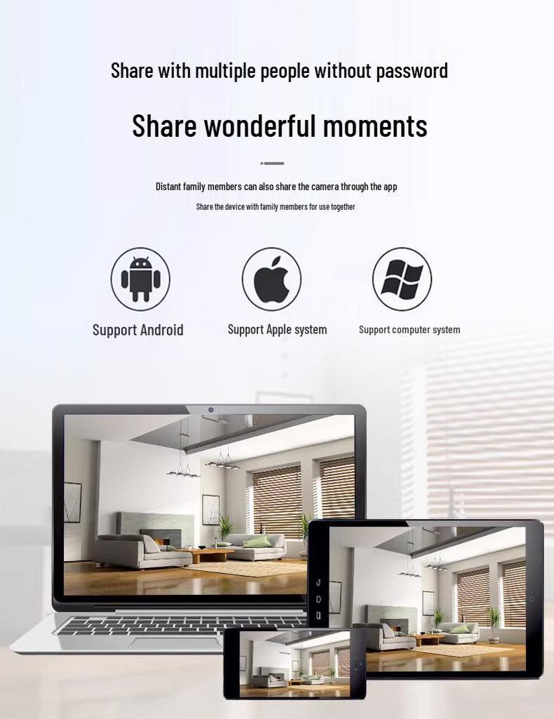 WiFi HD Nachtsicht E27 Glühbirnenkamera - Innen-CCTV-Überwachung Binokulares Lichtkopf