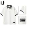 CHOCOOLATE Men's Faux Layered Plaid Polo Shirt