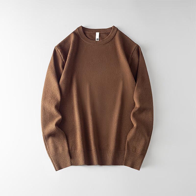 Yiliteng Men's Lambswool Blend Crew Neck Sweater