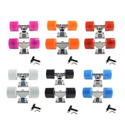 Skateboards Achse und PU-Rad Longboards Achsen Räder Halterung Hardware Ersatz Base Skateboards Zubehör