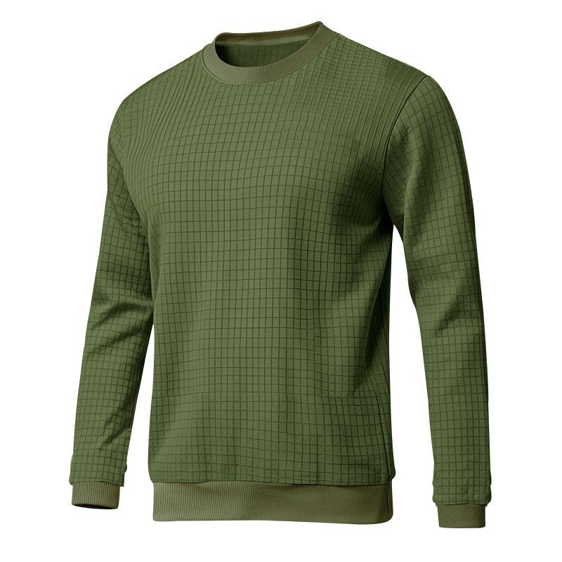 

Men s Long Sleeve Men s T-shirt Small Check Loose Casual Men s Base Shirt XXXL армія зелений колір