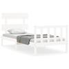 VidaXL Bed Frames with Headboard White Simple Solid Wood 3193237