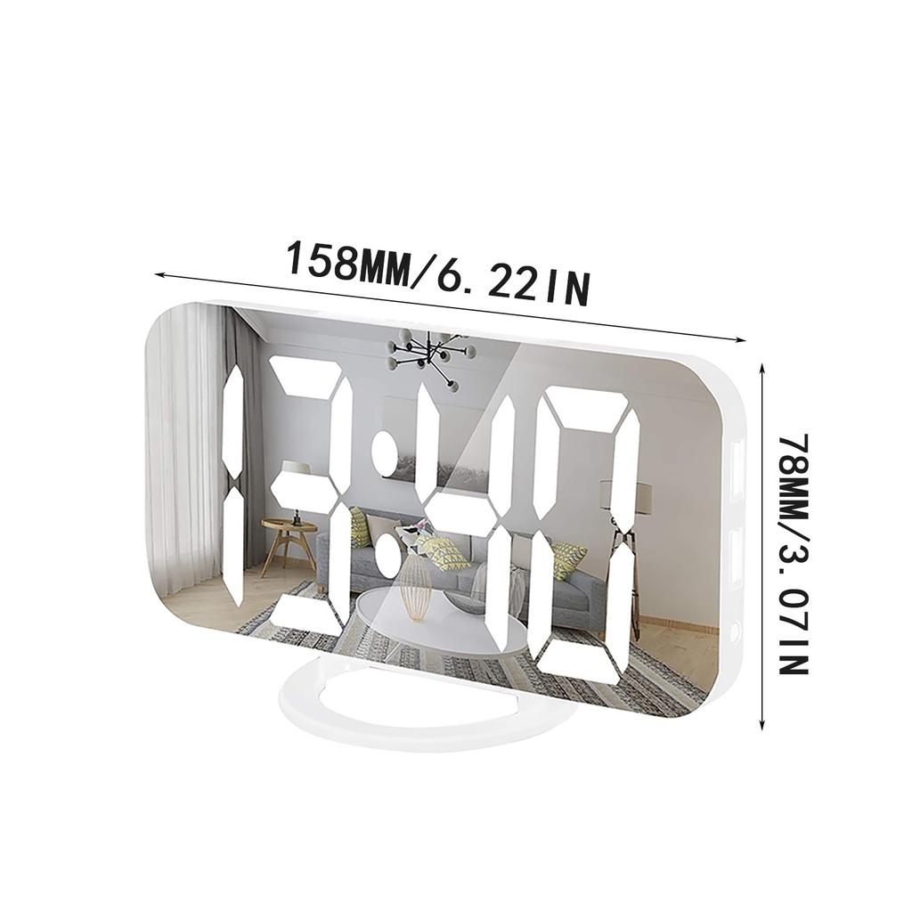 LED Multifunctional Mirror Desktop Automatic Photosensitive Electronic Clock