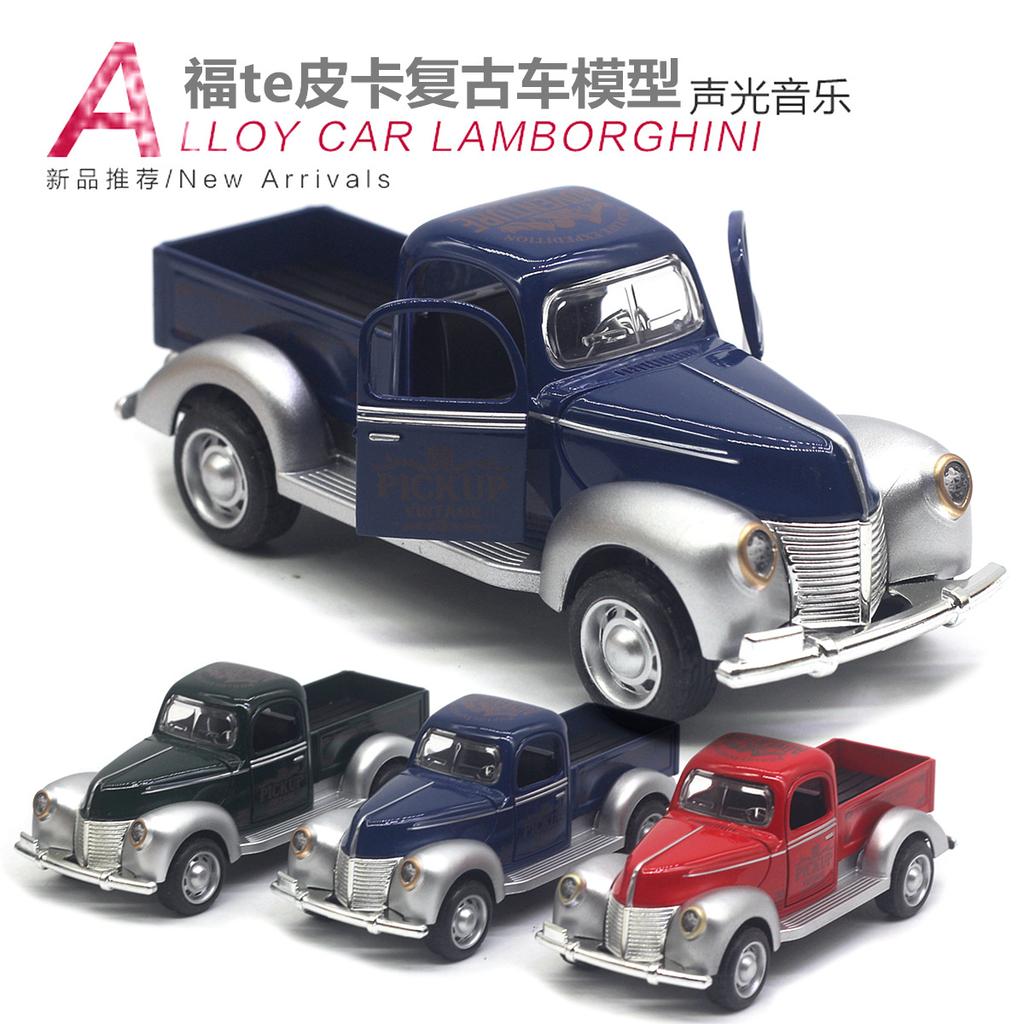 1:32 Gold Fute 3 Pickup Classic Oldtimer-Simulationsmodell Sound und Licht