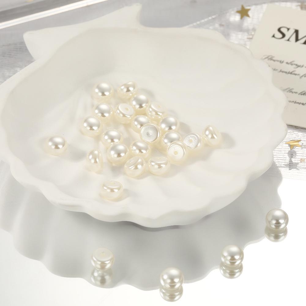Multi-style Glossy Half-Face Pearl Heart Beads for DIY Jewelry - Irregular Water Drop Bread Beads