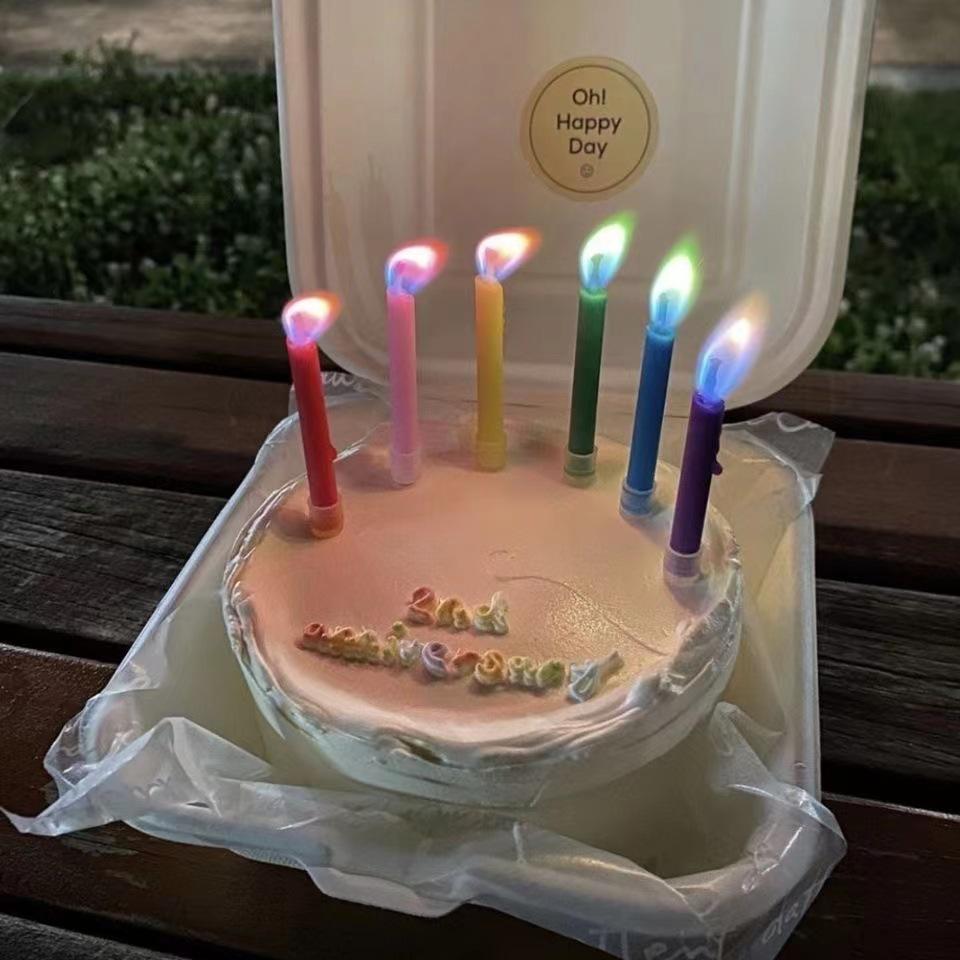 Color-Changing Rainbow Flame Candle for Birthday Parties & Creative Proposals