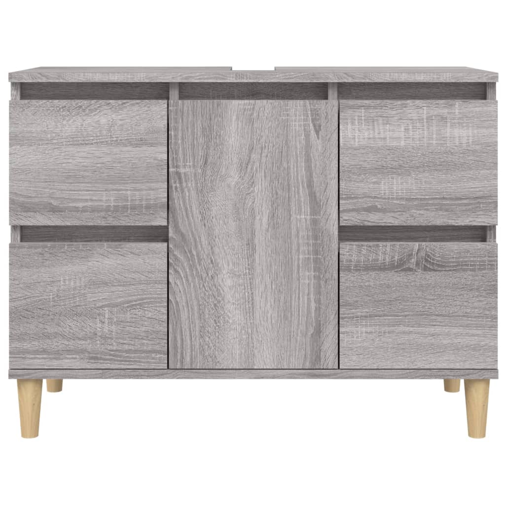 Bathroom Vanity Unit Grey Sonoma 80 X 33 X 60 Cm Particleboard