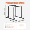 Dip Bars, 440 Lbs Capacity, Heave Duty Dip Stand Station with Adjustable Height, Fitness Workout Dip Bar Station Stabilizer Parallette Push Up Stand,