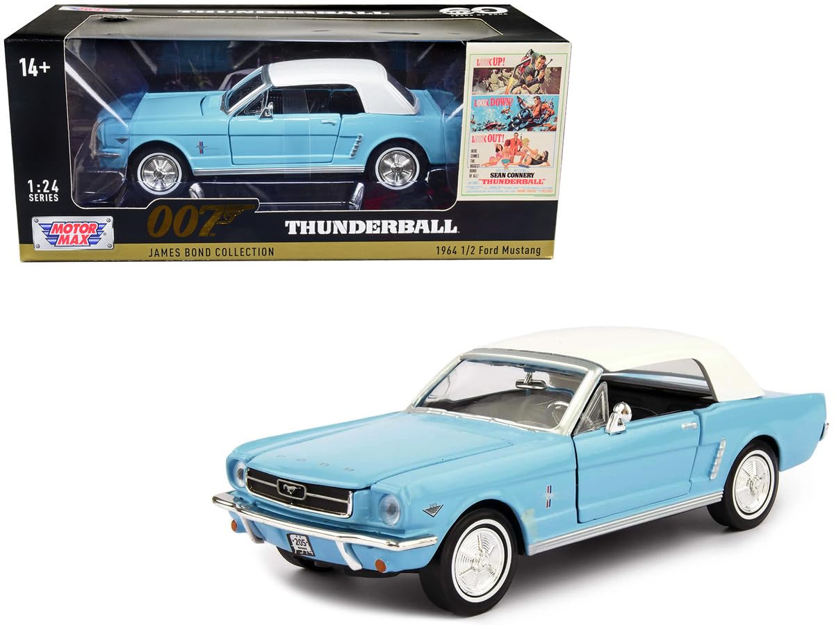 

MOTOR MAX Ford Mustang 1964 Operation Bond Car Mustang Thunderball Mini Car 1/24 007 Thunderball [Предмет] синий