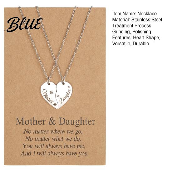 Matching Family Necklaces 1 Pair Necklace Bonds Heart-Shaped Pendant Sentimental
