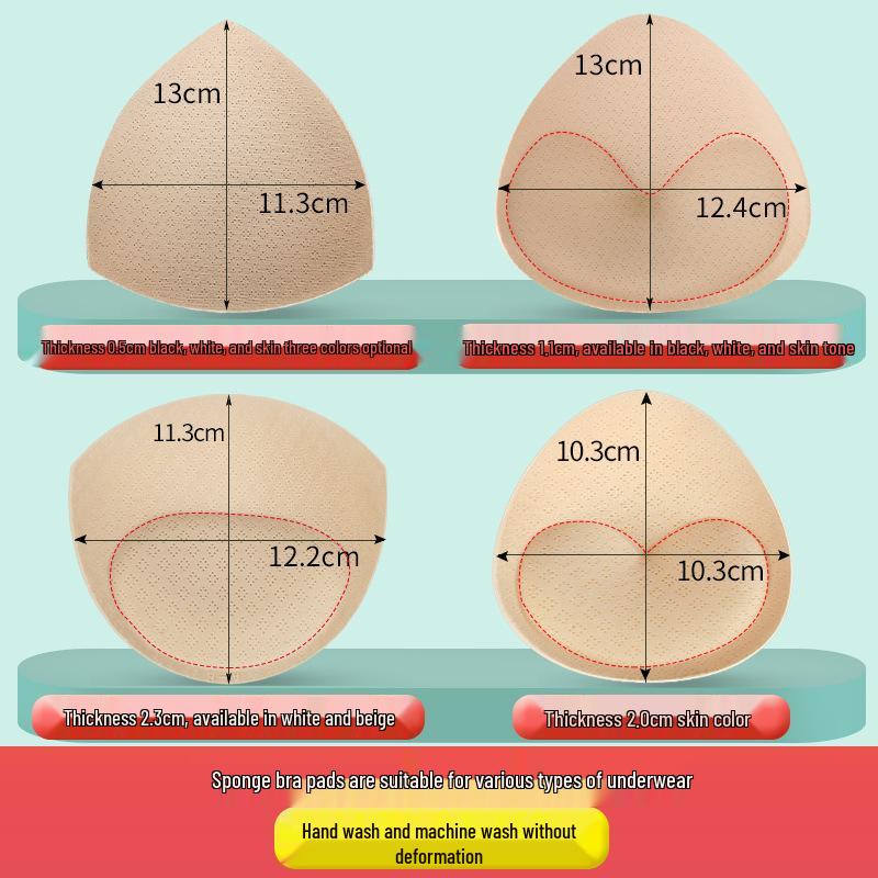Verdickte Dreieck Sport-BH-Einlagen: Schwammeinsätze zum Austauschen
