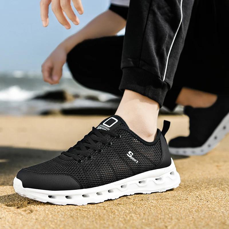 Herren Sommer Sportschuhe Atmungsaktiv Leicht Aqua Schuhe Outdoor Strand Schnell trocknend Waten Sport Wasser Camping