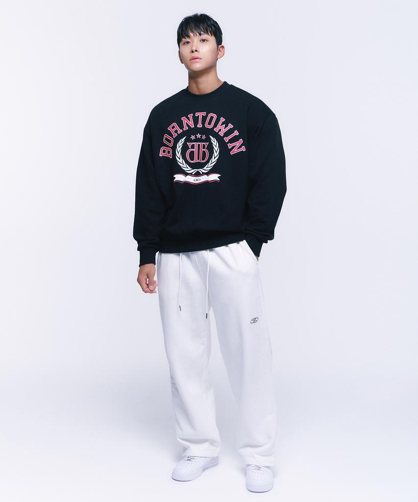 BORN TO WIN Double B Emblem Sweatshirts [Black]