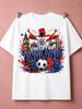 Unisexs Tshirt Cheer For England 2026 Tshirt Football Fan With Flag Big Ben And Soccer Ball Patriotic Tournaunisext Graphic
