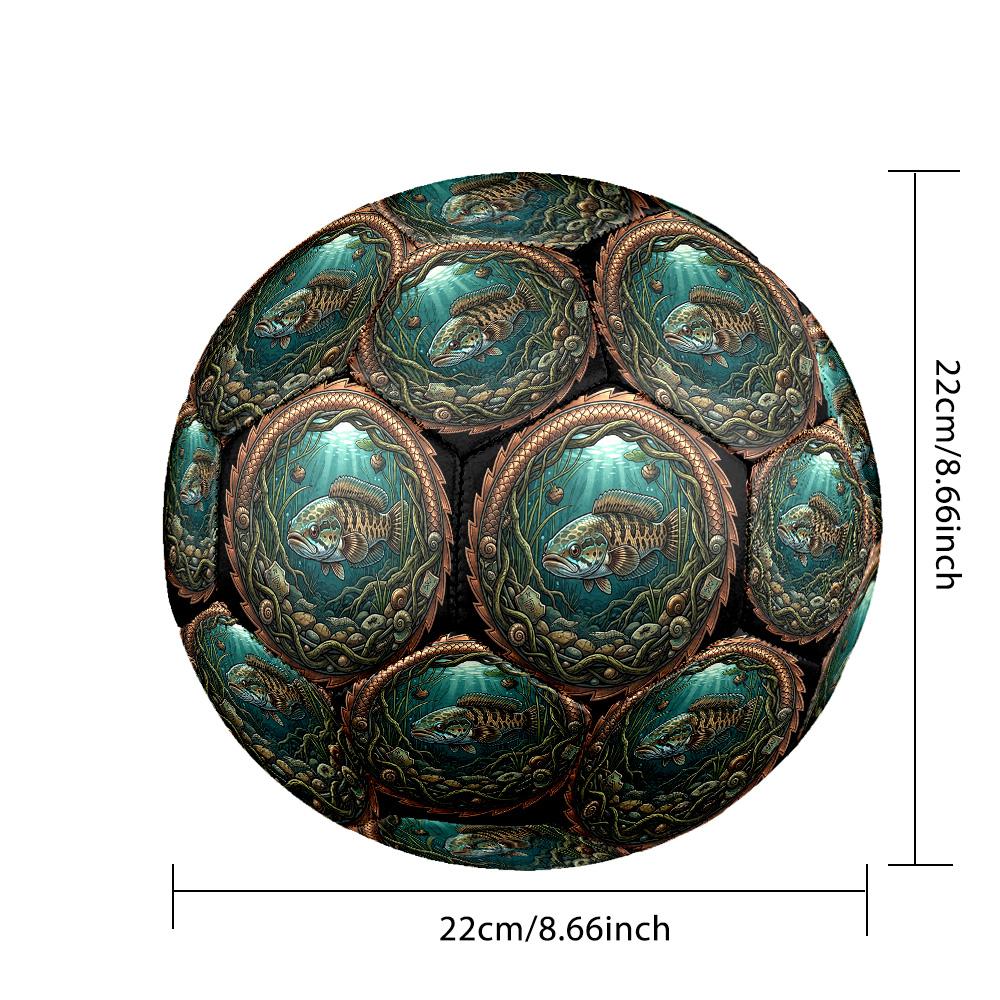 Underwater Serenity Round Football Size 5 Adult Ball Suitable for Training Matches and Outdoor Team.