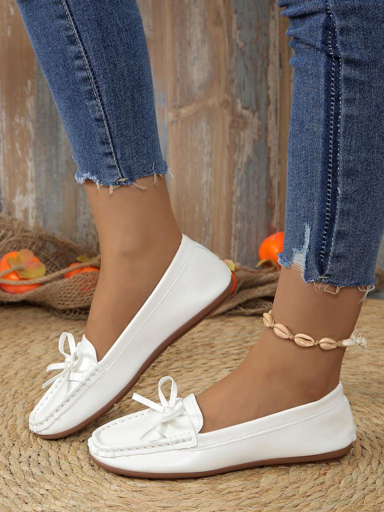 Large Size European and American New Retro Casual Women's Shoes Women's Shallow Mouth Flat Heels Single Shoes One Pedal Doudou Shoes