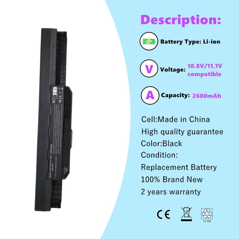 Neue A32-K53 Batterie für ASUS K43 K43E K43J K43S K43SV K53 K53E K53F K53J K53S K53SV A43 A53S A53SV Laptop-Akku