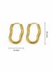 Elegant Stainless Steel U-Shaped Oval Earrings with Niche Design