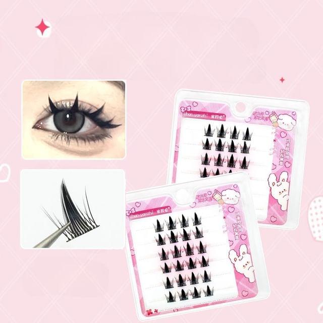 LuxeFlutter - Объемные пучки для кукольного взгляда Накладные ресницы Black - One Size