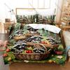 Cartoon Raccoon Three Piece Bedding Set Luxury Comforter Set with Queen King Size Cool Two pillowcase Anime Cama Infantil