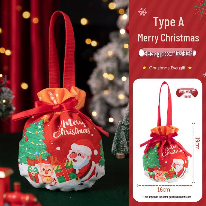 Christmas Eve Candy & Apple Gift Bag for Kids