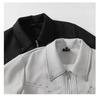 Men's Trendy Retro Deconstructed Lapel Jacket with Rivets and Shoulder Pads