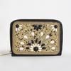 Bohemian Style PU Zipper Card Holder & Coin Purse with Butterfly and Flower Design