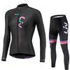 LIV Jersey de Manga Larga para Bicicleta para Mujer Delgado Alta Elasticidad Transpirable Culotte de Ciclismo Equipo Profesional Bicicleta de Carretera MTB Ropa de Ciclismo