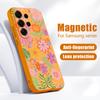 Pink Lily Daisies Floral Case For Samsung Galaxy S26 Ultra S25 Edge S24 Plus S23 FE S22 A17 A54 A55 A56 A57 5G Magnetic For Magsafe Matte Cover