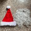 Weihnachtsdekorationen Weihnachtsmann Bart und Mütze, Weihnachts-Mütze Weihnachtsmann Bart Maske Gesichtsschutz Weihnachtskostüm Dekorationen Geschenke