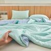 Super Soft Cooling Quilt Summer Cool Quilt Skin Friendly Quilt Air Condition Comforter Solid Ice Silk Cool Blanket Thin Quilt for Bed