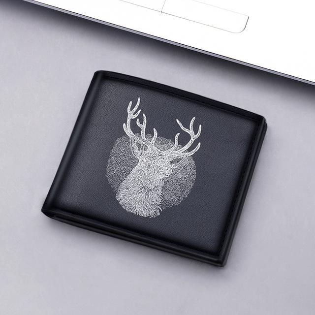 

Кошелек для мужчин, водительских прав, удостоверения личности/кредита/денег, держатель для нескольких карт, из искусственной кожи с рисунком оленя, короткие, мини, тонкие кошельки для монет серебряный