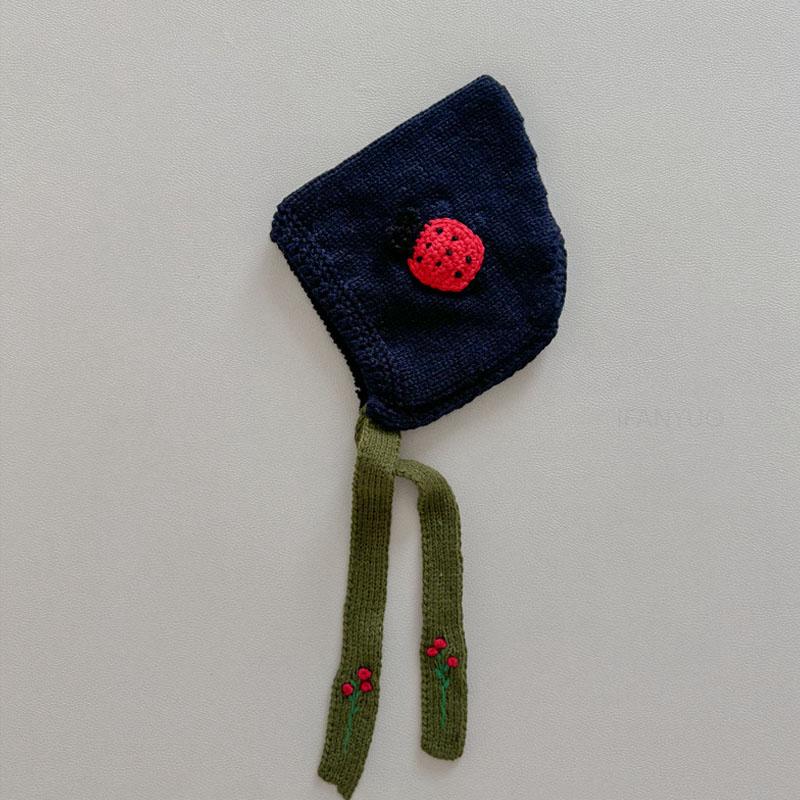 Nouveau Bonnet Bébé Mignon Chaud Tricoté Enfants Fille Garçons Épaissir Bonnet d'Hiver Couleurs Unies Lacets Fleurs Enfants Tout-Petit Casquette Bonnet 46-50cm(1-4Y)