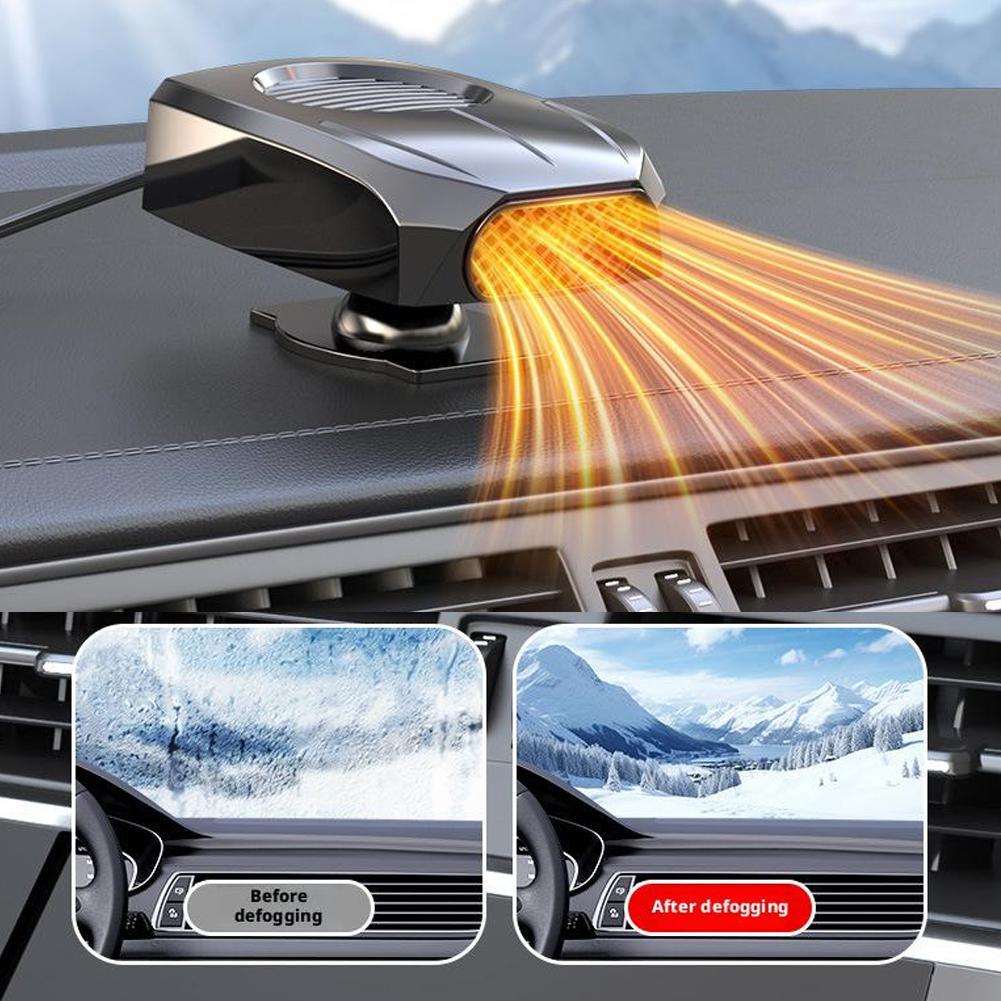 12V Powerful Car Windshield Defroster 2 In1 Heater And Fan For Fast Defrosting Defogging 2 Settings Winter Car Heater