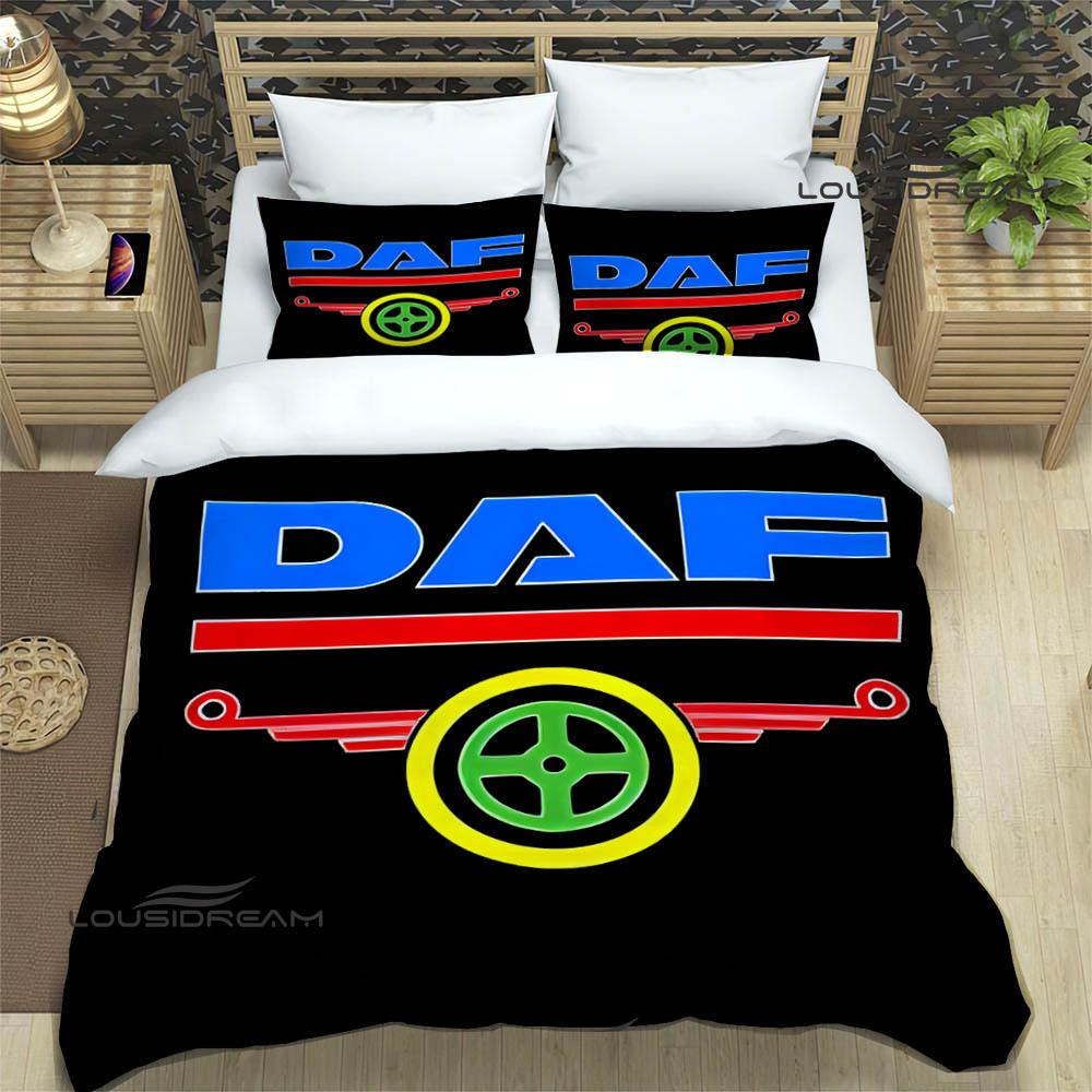 Set Biancheria da Letto Stampata Retro Camion 3D D-DAF set di biancheria da letto squisito copripiumino set piumone set biancheria da letto regalo di compleanno di lusso