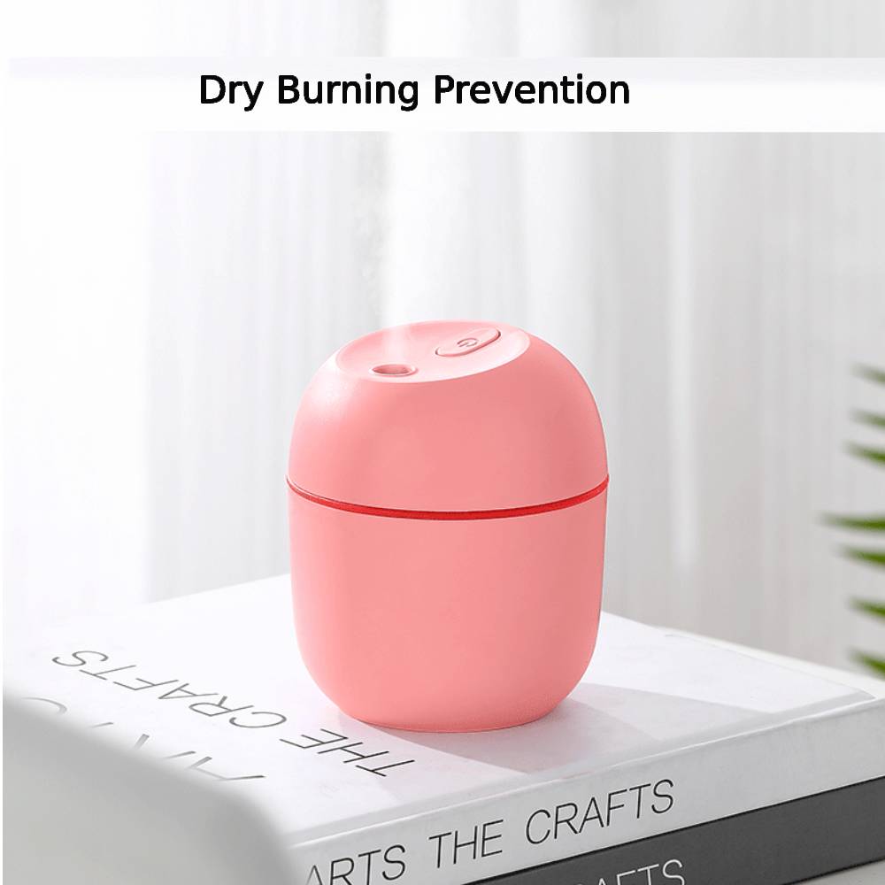 220ml USB Humidifier Atomizer Aroma Oil Diffuser Mute Air Humidifier with Night Lamp for Car Bedroom Cool Mist Sprayer