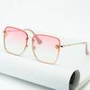 Vintage Fashion Oversized Rimless Sunglasses Women Luxury Brand Retro Gradient Bee Square Sun Glasses Female