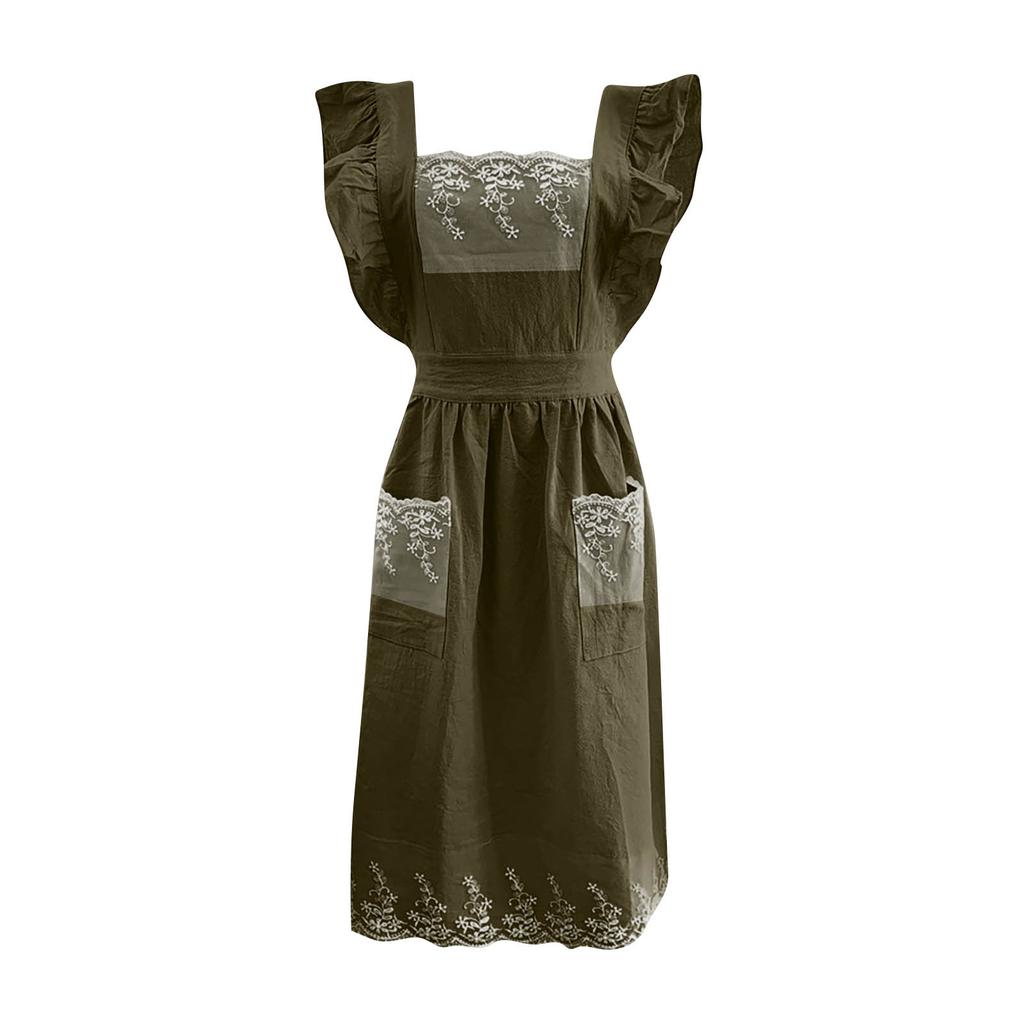 Women's Baking Apron Women's Ruffles And Roses Apron For Baking, Cooking & Crafts For Women's