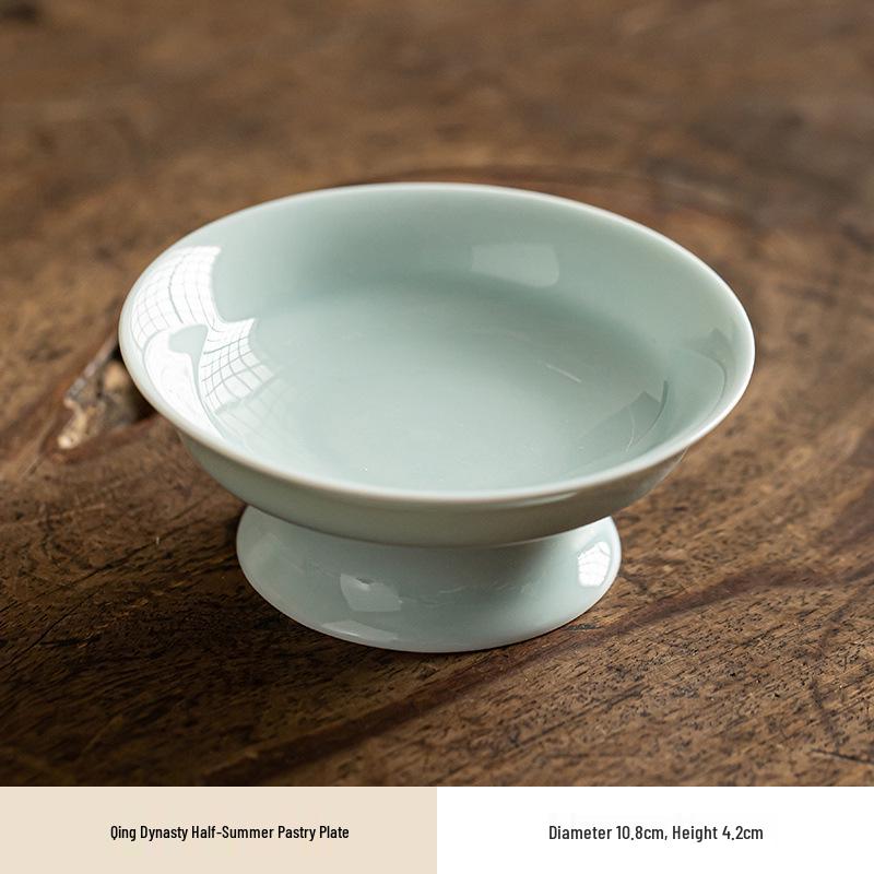 Elegant Ceramic High-Footed Fruit and Pastry Display Plate