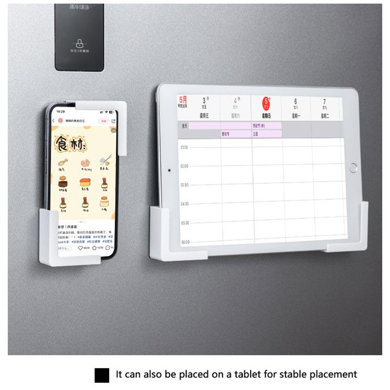 Multifunktionaler Wandmontierter Handyhalter Tablet-Lade-Ständer Halter Notiz-Brillenhalter Für Küche Bett Büro Wohnzimmer