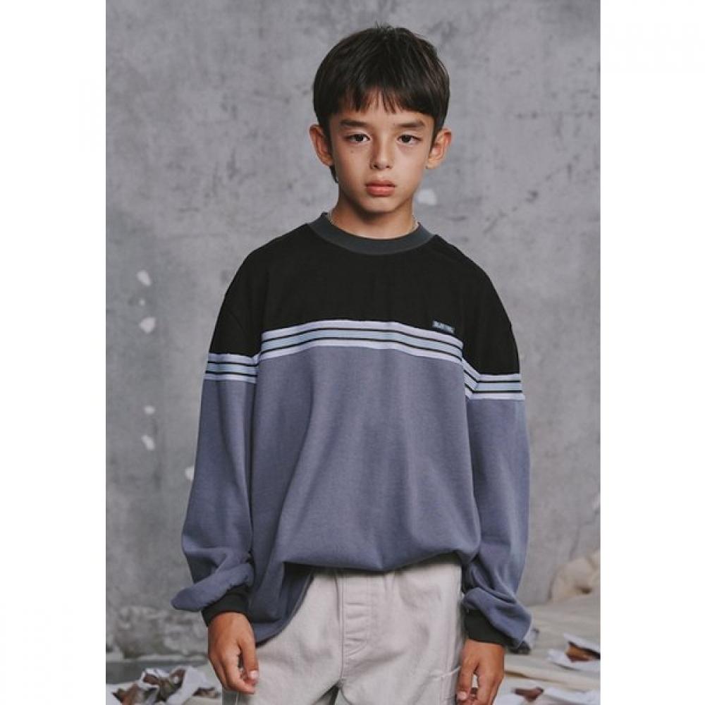 BlueTail Black Color Block Track Long Sleeve T shirT azg3Ts06bk blacks/160